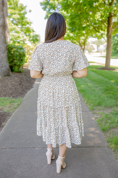 The Jemma in Almond Floral (FINAL SALE)