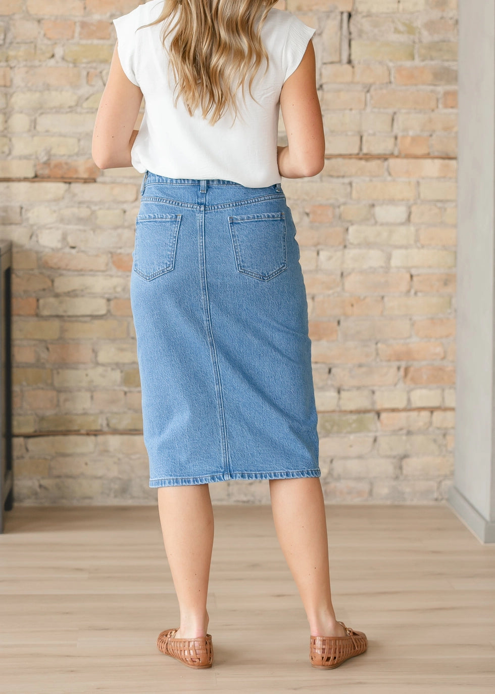 Taye Denim Skirt in Classic Wash