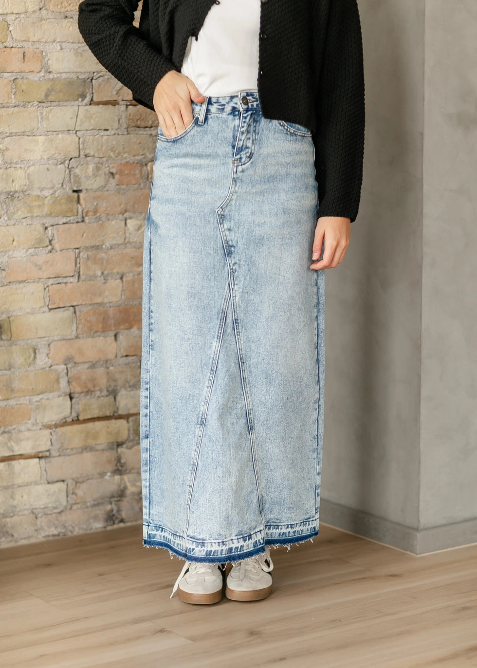 Stella Denim Maxi Skirt