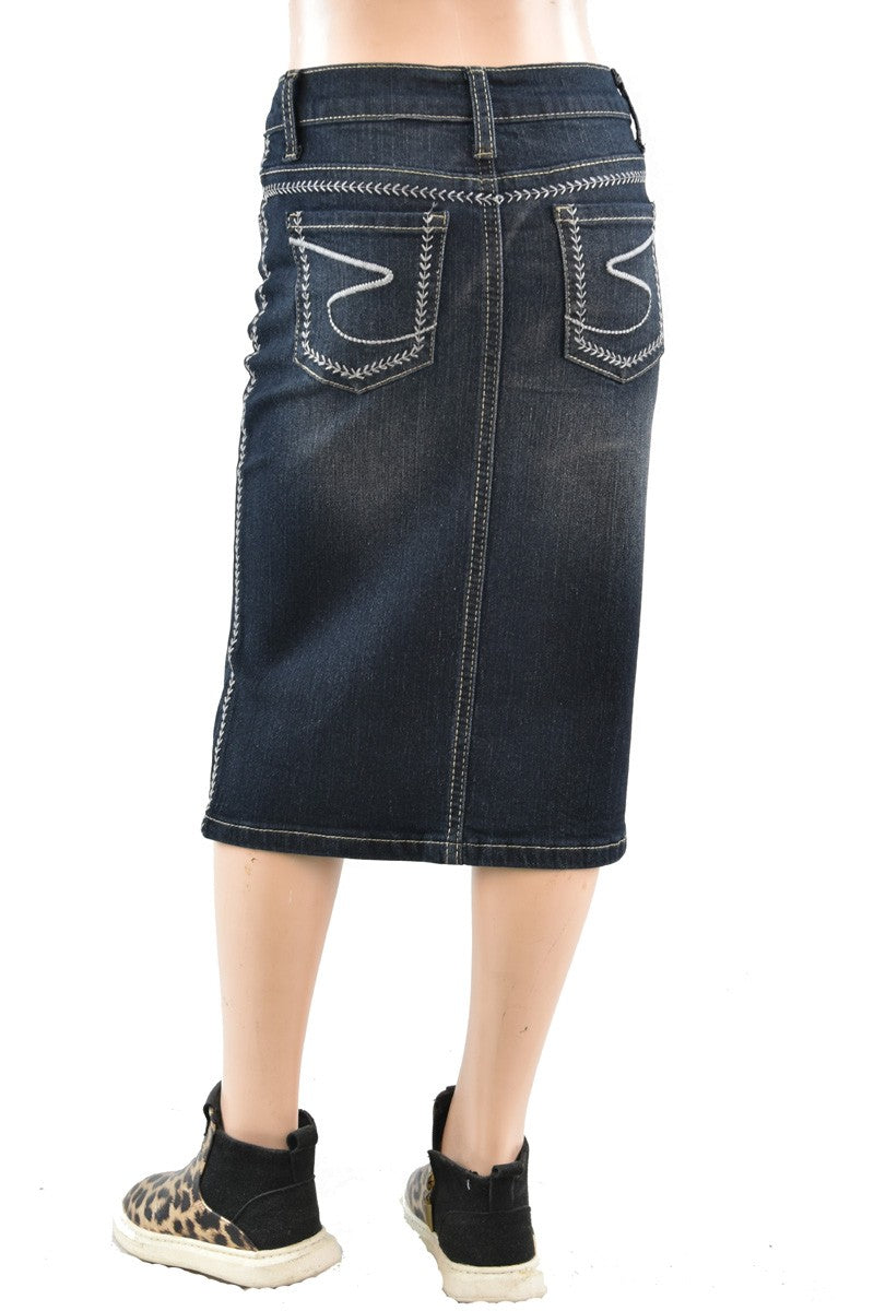 GIRLS Emma Denim Skirt (BLK)