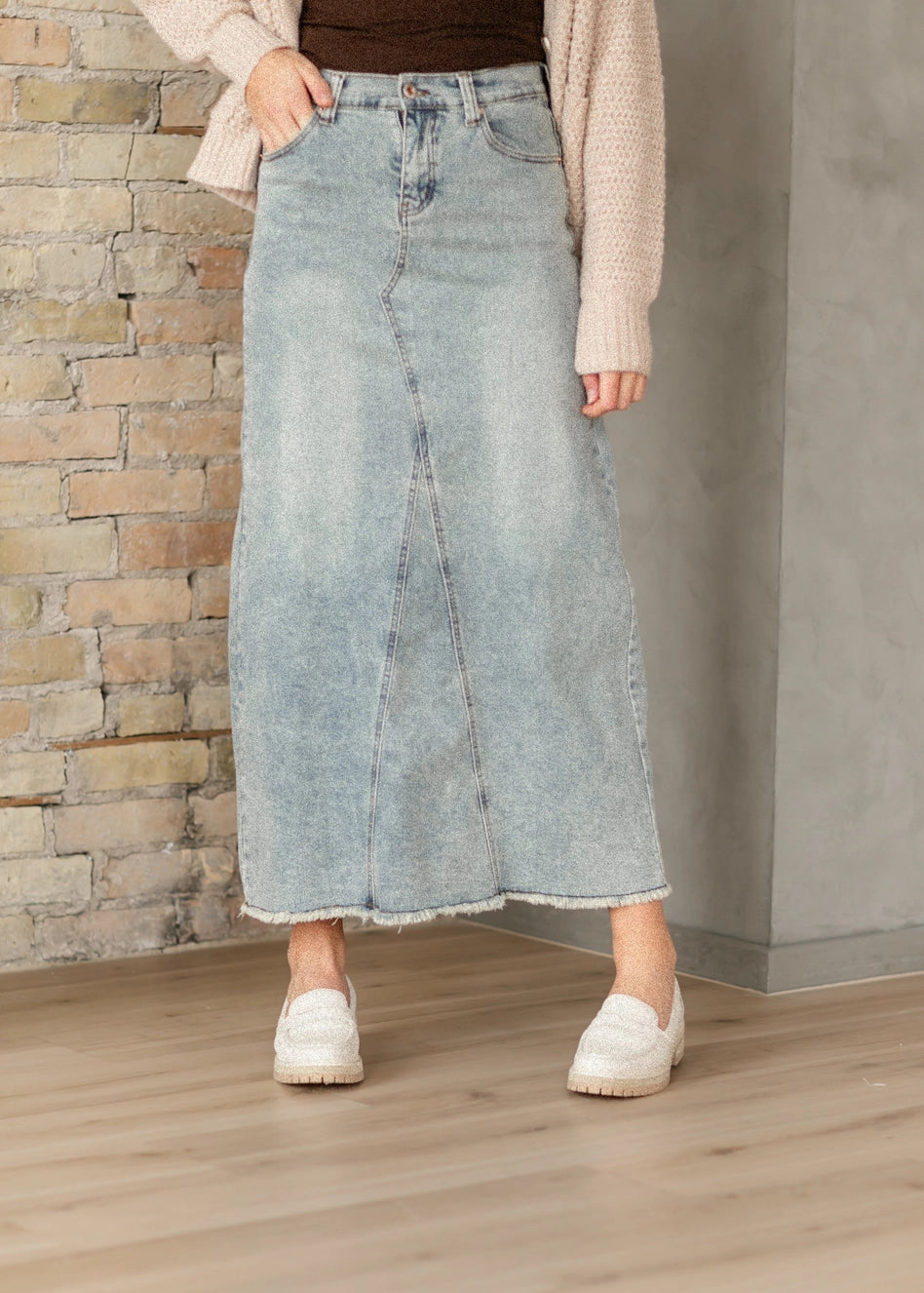 Kendall Denim Maxi Skirt
