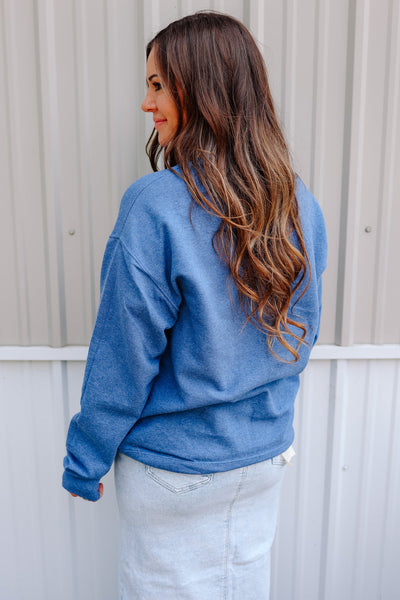 PRE-ORDER* MSB Embroidered Crewneck Sweatshirt - Vintage Heather Blue (Ship by 9/5)