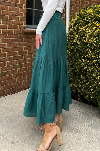 Faye Maxi Skirt in Teal