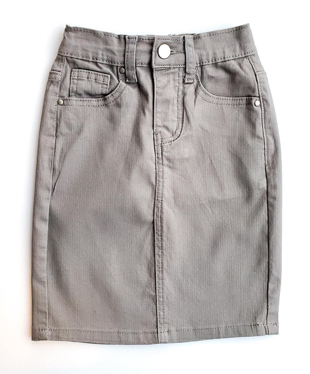 GIRLS JDA Heather Gray Denim Skirt w/ Elastic Waistband