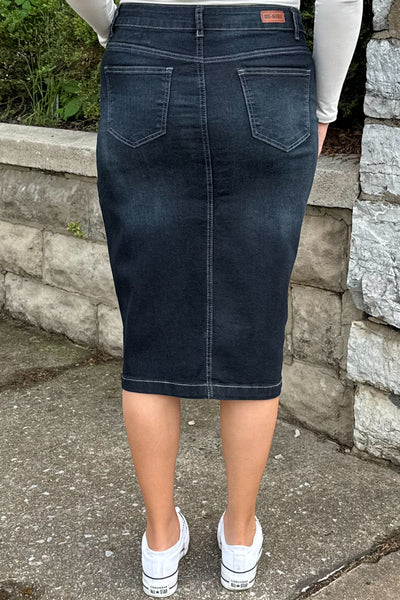 Emily Black Denim Skirt