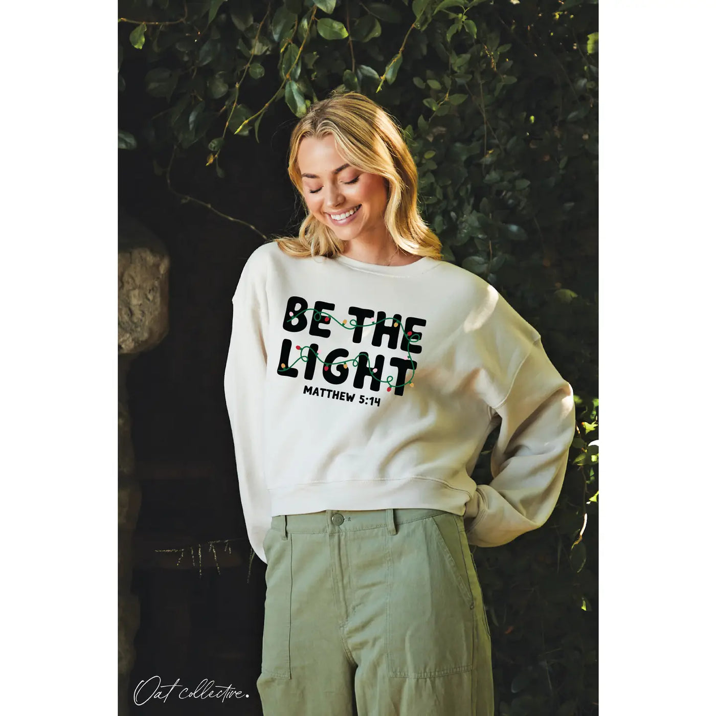 SPECIAL PRICE* Be the Light Mid Graphic Sweatshirt