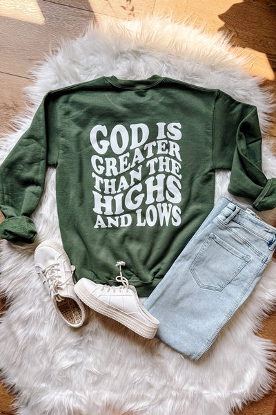PRE-ORDER* God Is Greater Crewneck Sweatshirt (Ships by 8/22)