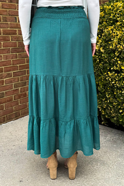 Faye Maxi Skirt in Teal