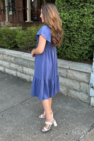 The Kendall Midi Dress in Cobalt Blue (FINAL SALE)