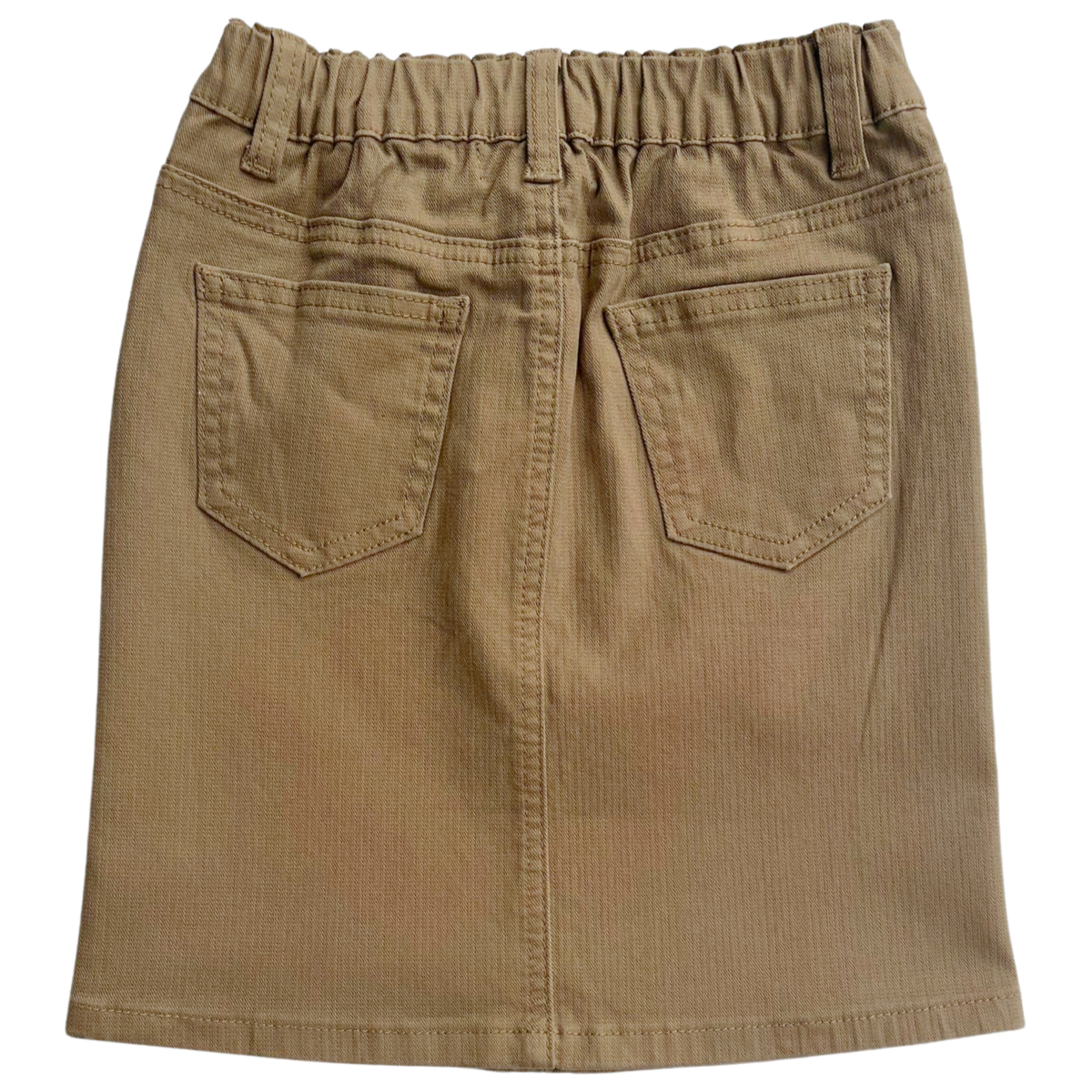 GIRLS JDA Dk. Khaki Denim Skirt w/ Elastic Waistband