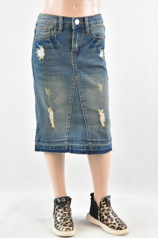 GIRLS Sonya Denim Skirt (Vintage)