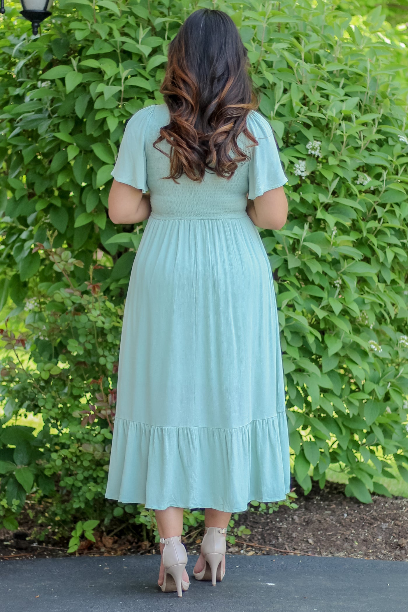 The Ayla Smocked Maxi Dress in Sage (FINAL SALE)