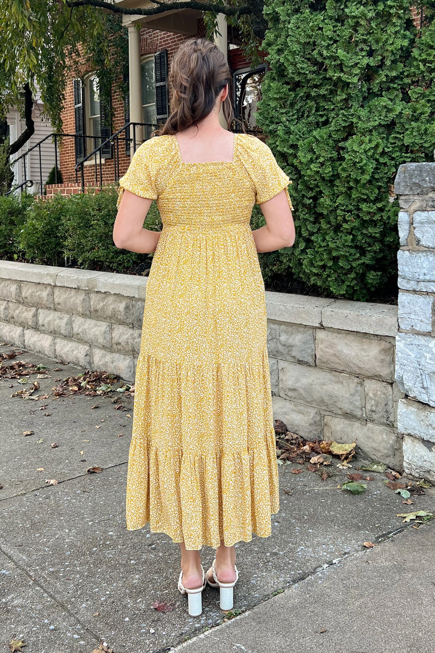 The Kennedy Leopard Print Dress in Mustard (FINAL SALE)