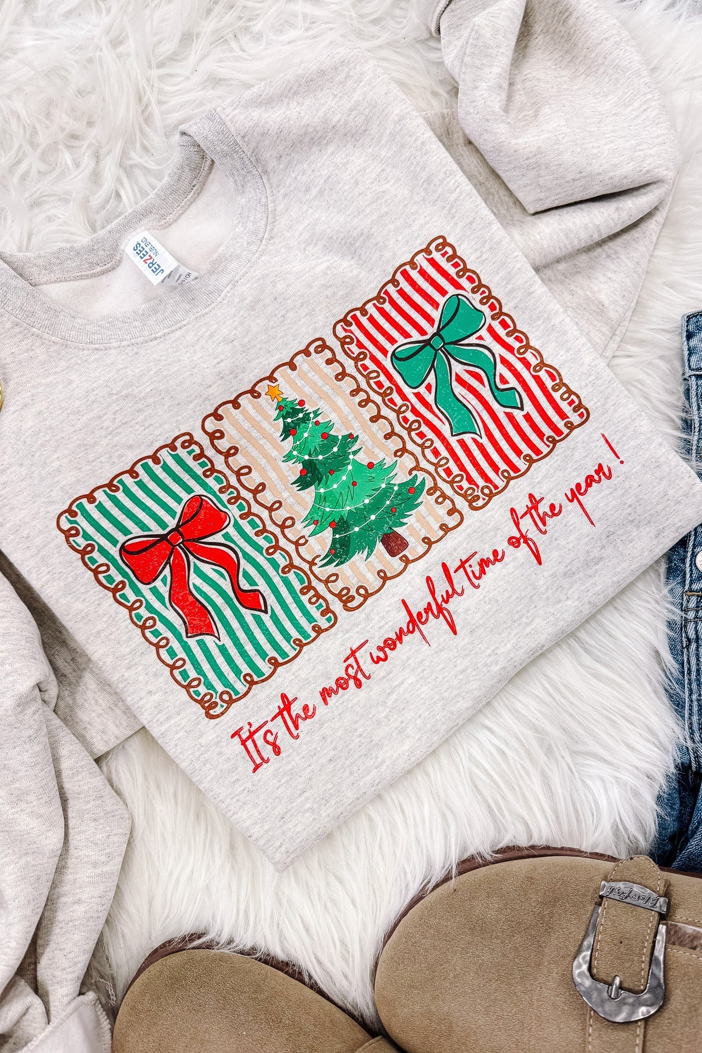 PRE-ORDER* The Most Wonderful Time Graphic Sweatshirt - Oatmeal Heather (Ships by 11/24)