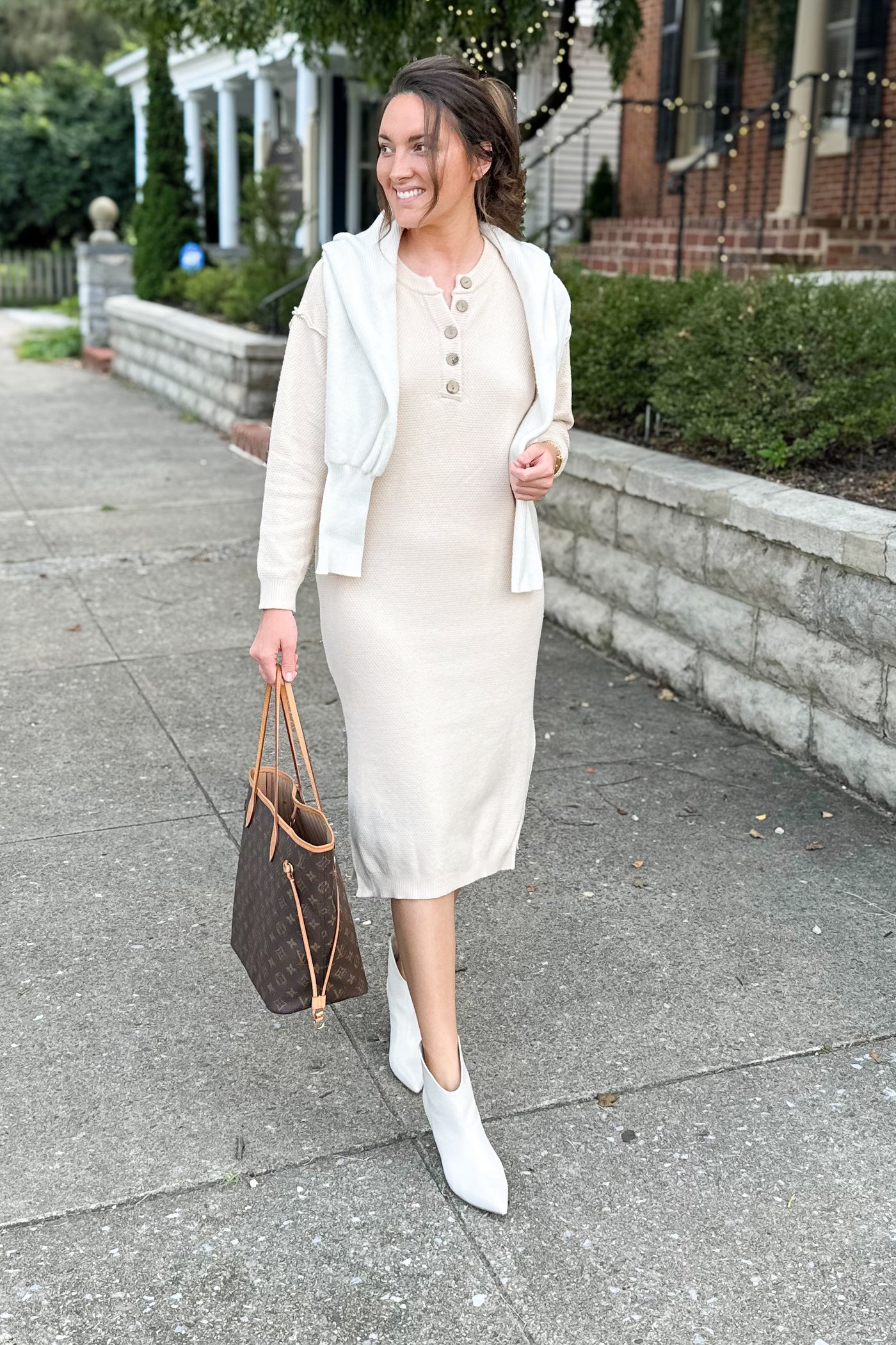 Kimber Midi Sweater Dress in Cream (Final Sale)