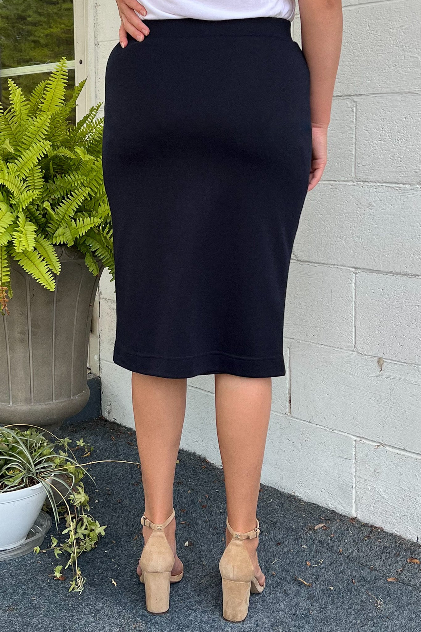 Ebony Black Premium Knit Skirt