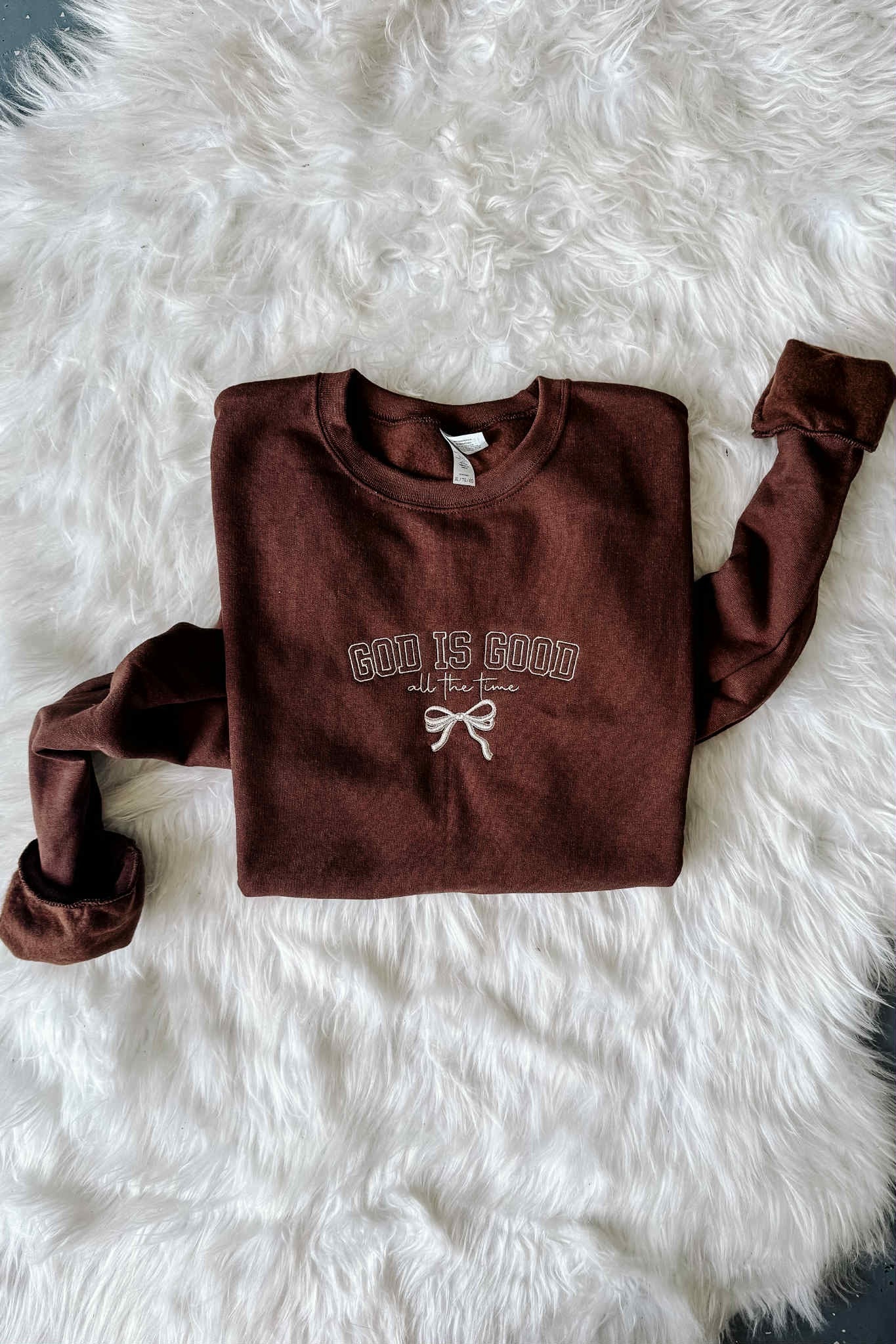 PRE-ORDER* God Is Good Embroidered Crewneck Sweatshirt (Ships by 9/26)