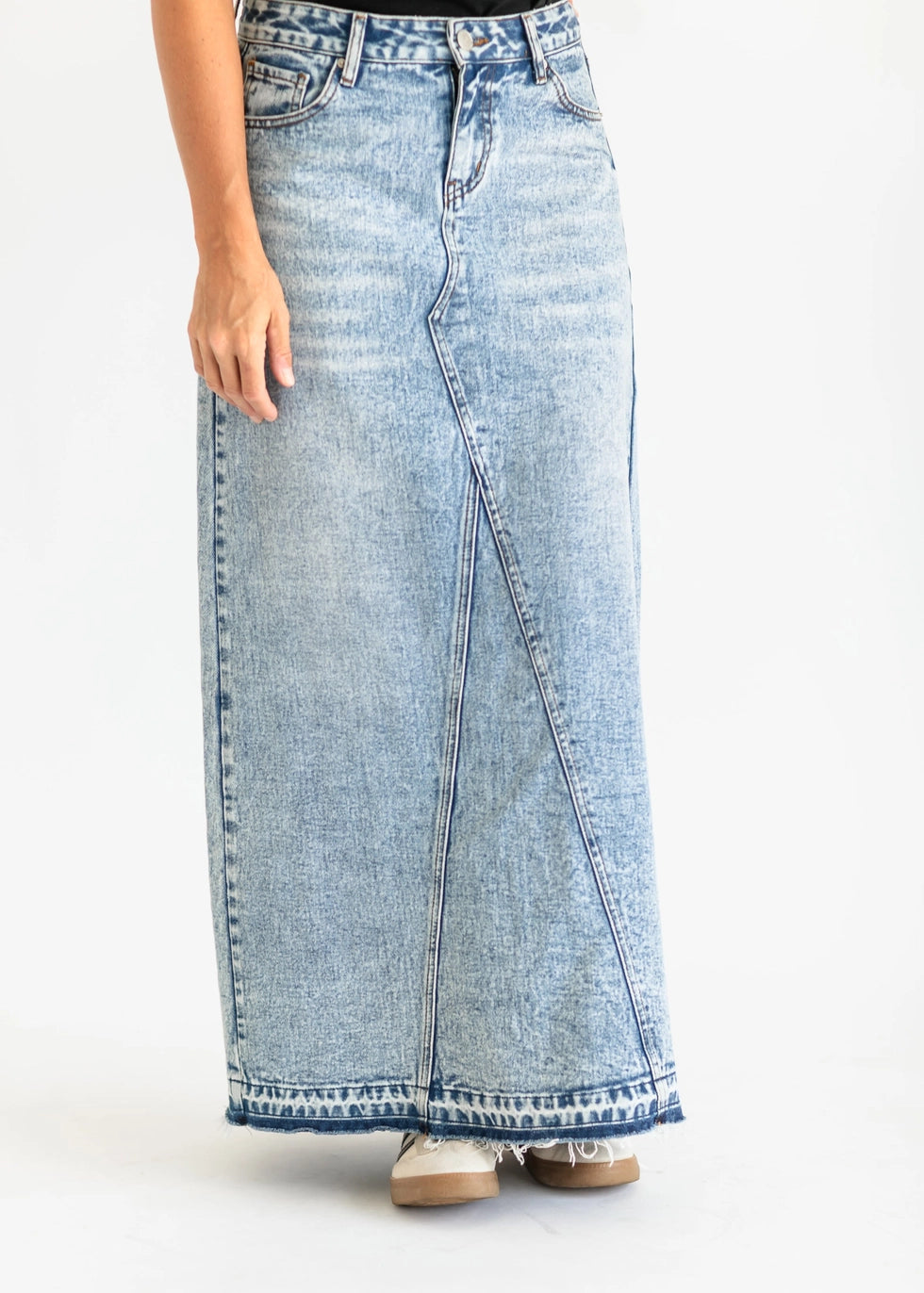 Stella Denim Maxi Skirt