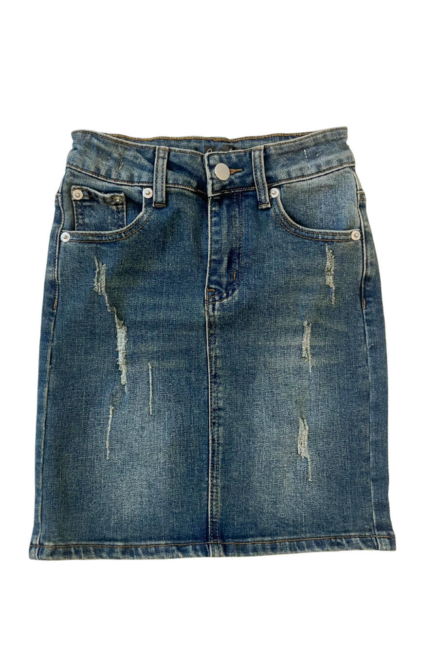 GIRLS Piper Distressed Denim Skirt