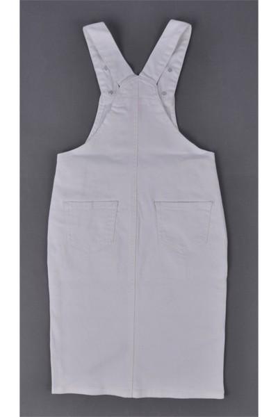 GIRLS Bree Denim Overalls (White)