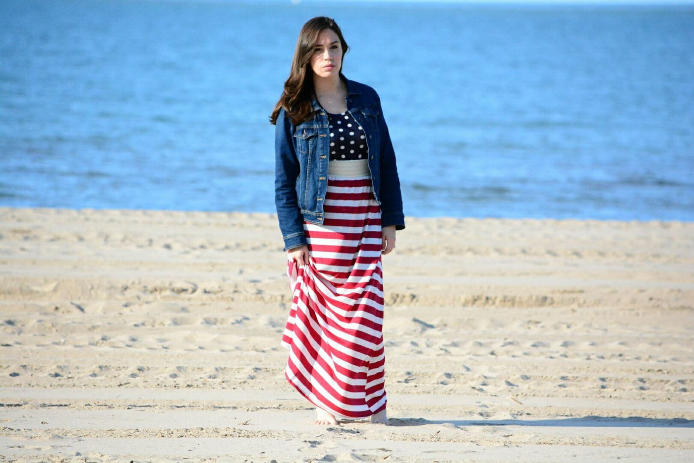 Old Glory Maxi Dress (Polka Dot)