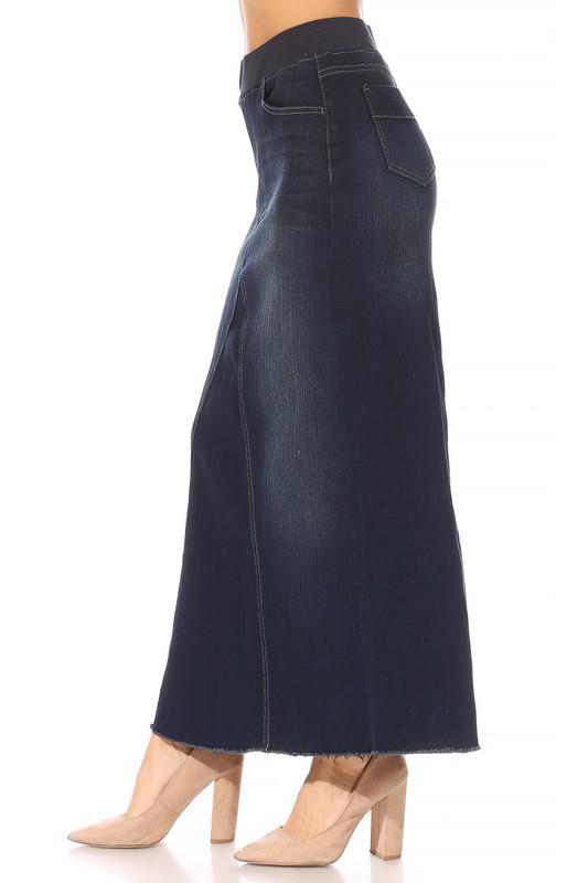 Kristen Waistband Mermaid Denim in Dark Wash (FINAL SALE)