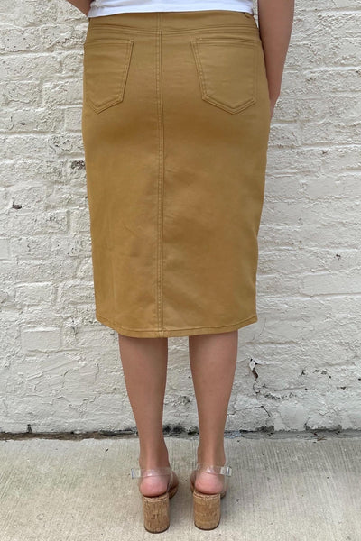 JDA Dk. Khaki Denim Skirt