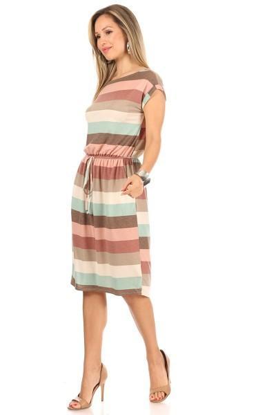 Sophie Striped Midi Dress