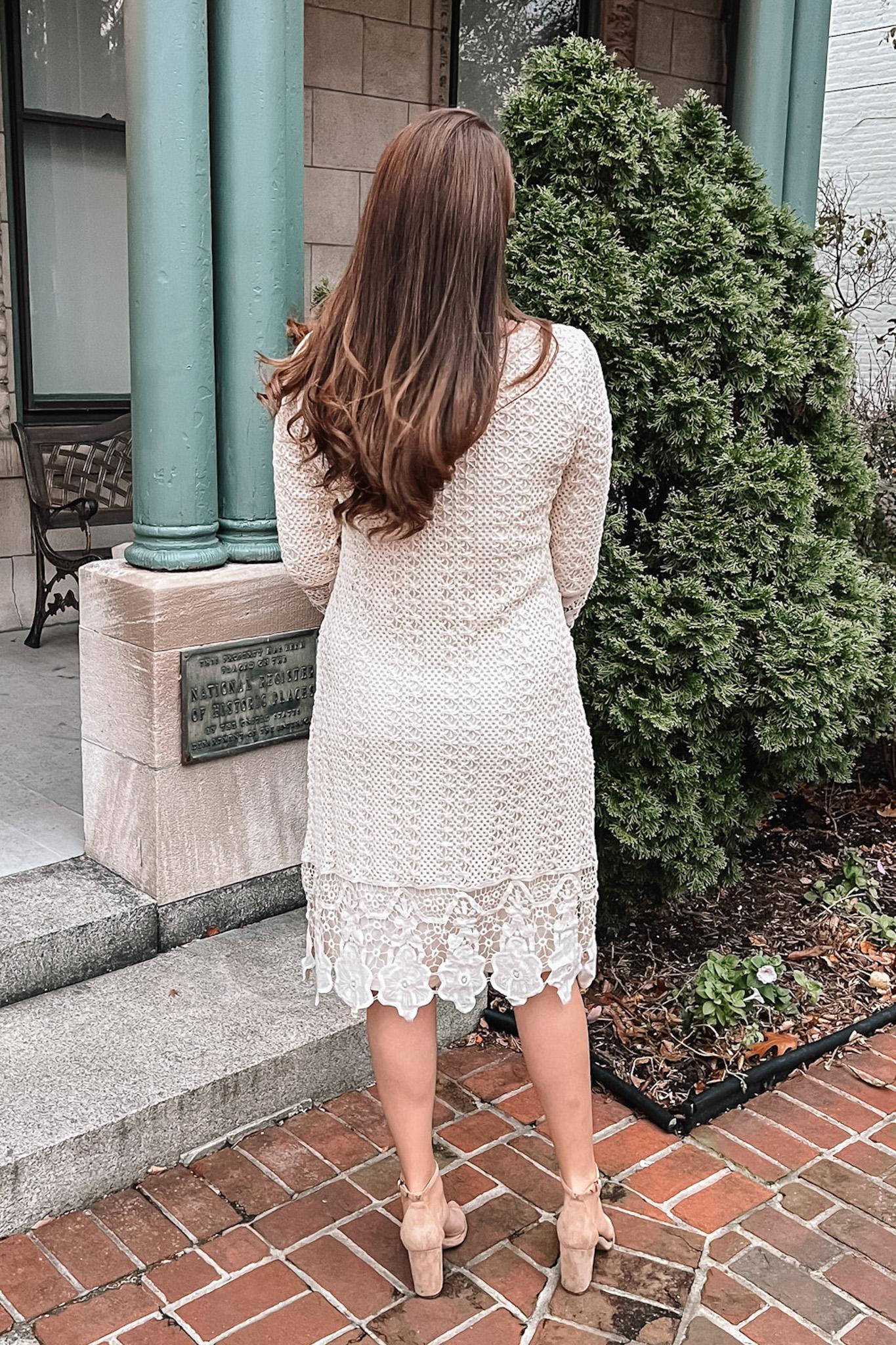 Lydia Crochet Dress in Ivory (FINAL SALE)