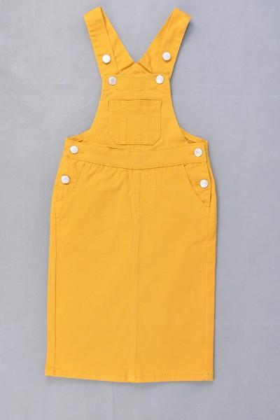 GIRLS Bree Denim Overalls (Mustard)