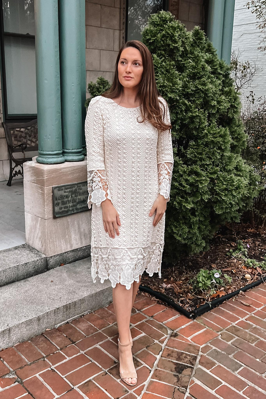 cream bubble dress Champagne Toast Mini - Cream, Small | Hazel and Olive Pin Up Clothing Mock Neck Bodycon Sweater Color:1011 - Green / Charcoal Mini dress Lined Long