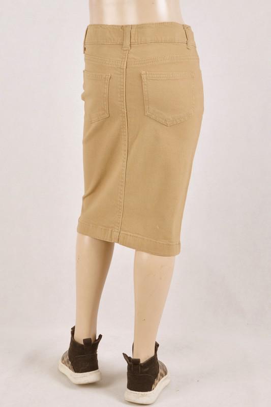 GIRLS Khaki Twill Skirt