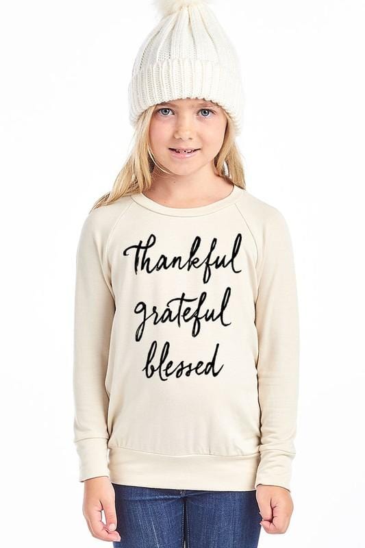 GIRLS Thankful Sweater (Ivory) (FINAL SALE)