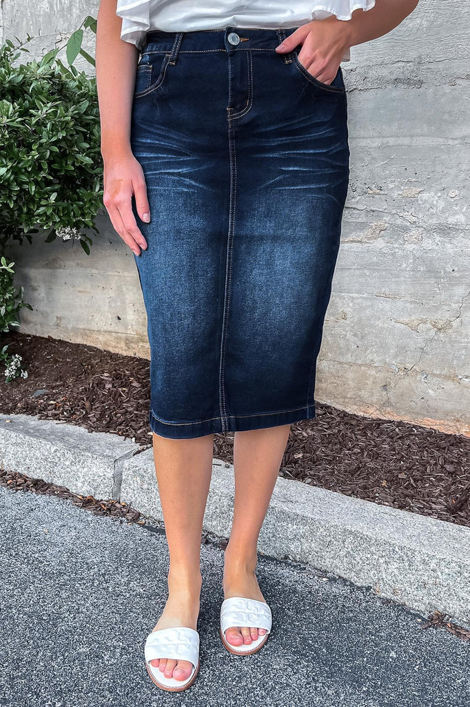 [ATELIER EDITION] / ☆ Button Skirt / indigo 808f7e2b46d68063efee966127210e