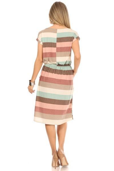 Sophie Striped Midi Dress