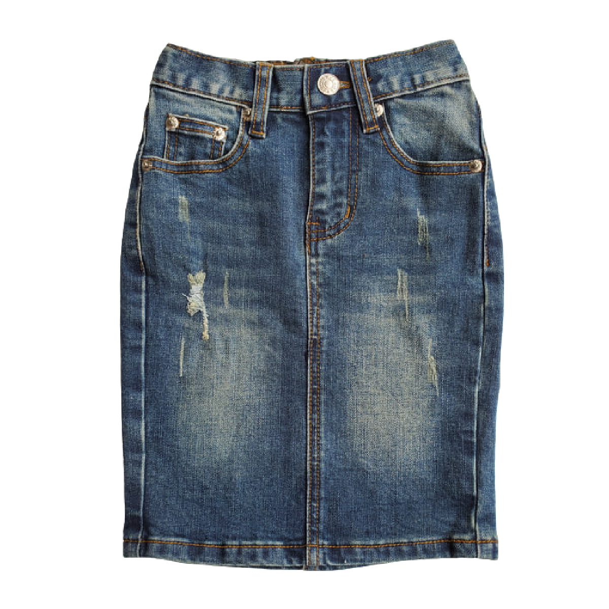 PRE-ORDER FALL RELEASE* GIRLS Piper Distressed Denim Skirt
