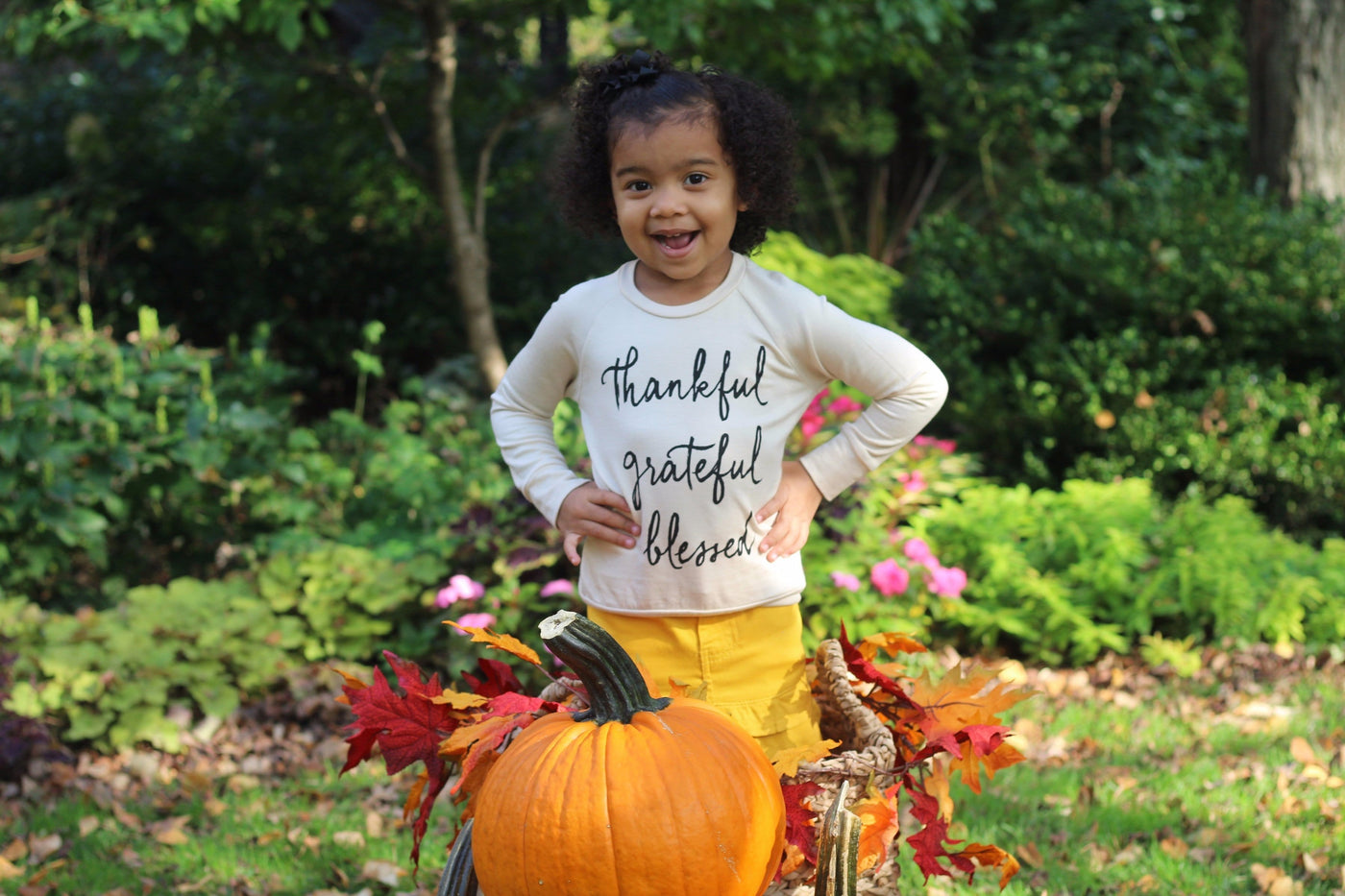 GIRLS Thankful Sweater (Ivory) (FINAL SALE)