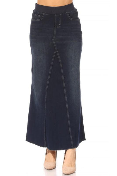 Kristen Waistband Mermaid Denim in Dark Wash (FINAL SALE)