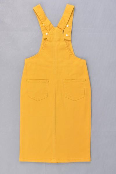 GIRLS Bree Denim Overalls (Mustard)